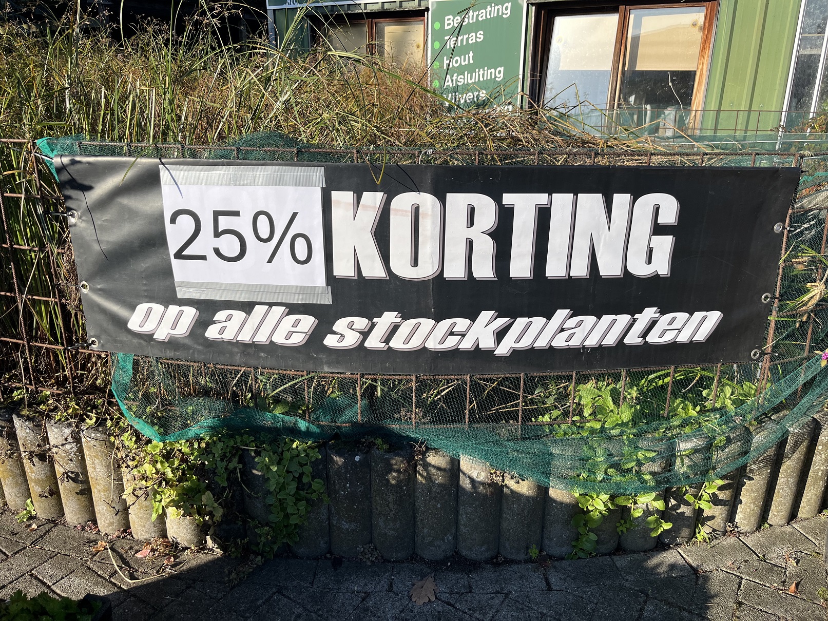 25 % KORTING OP ALLE PLANTEN OP STOCK